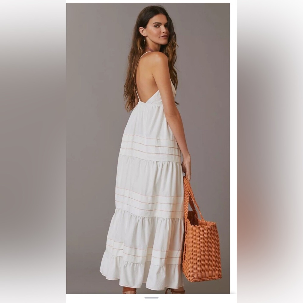 Anthropologie Maeve Deep V-Neck Dress - Picture 3 of 12